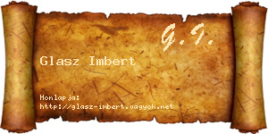 Glasz Imbert névjegykártya